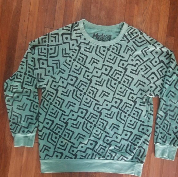 Urban Outfitters Other - Turquoise sweatshirt with black designs sweater
